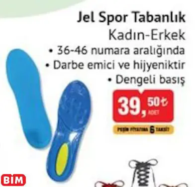 JEL SPOR TABANLIK KADIN-ERKEK